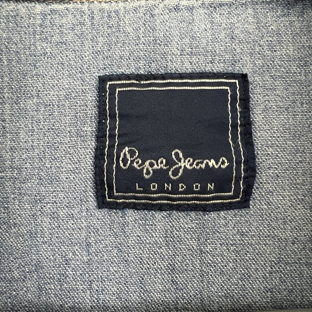 VTG Pepe Jeans London Women's Denim Jacket Sz M Full Zip medium Wash barn '94 - Picture 12 of 16